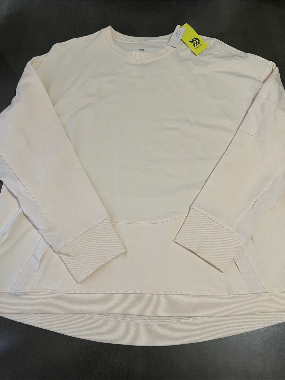 All in motion sweatshirt cream xxl New pullover arm pockets kangaroo pocket NWT - Picture 9 of 11
